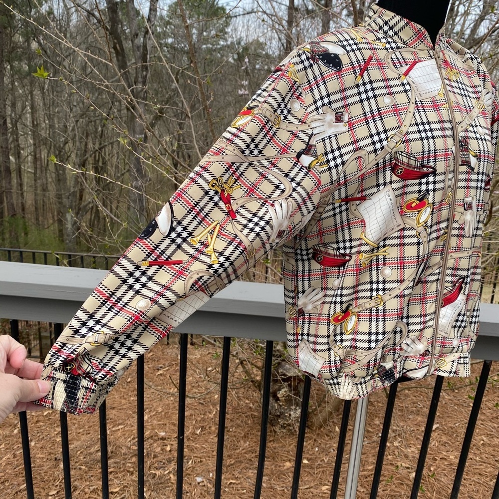 Vintage 80s 90s Novelty Golf Print Bomber Jacket - Picture 6 of 11